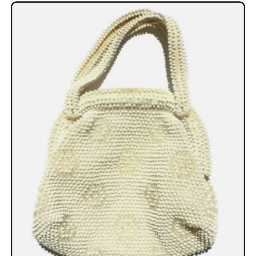 Vintage Elegant Cream Beaded Handbag 1920’s